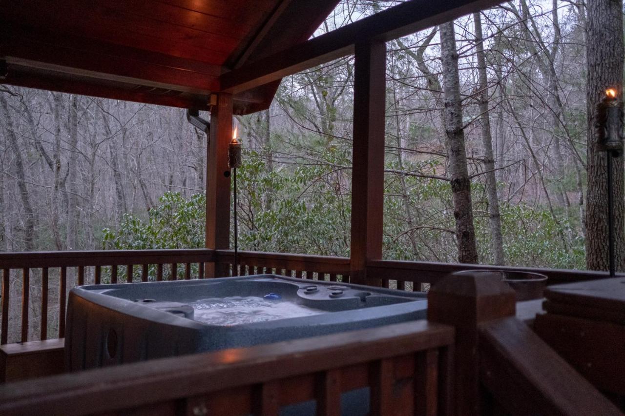 הוילה בלו רידג' Three Dog Night - Pet-Friendly Cabin With Hot Tub מראה חיצוני תמונה
