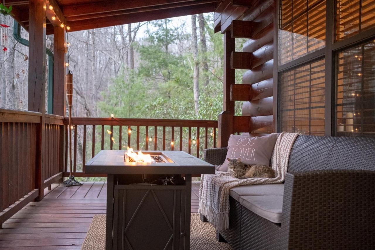 הוילה בלו רידג' Three Dog Night - Pet-Friendly Cabin With Hot Tub מראה חיצוני תמונה